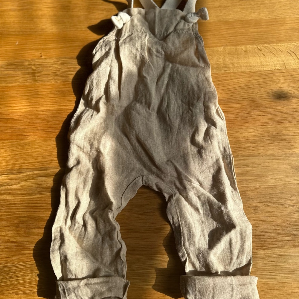 The Simple Folk linen overalls